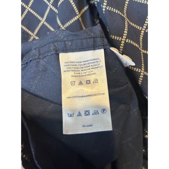 Canvas by Lands End blue print long sleeve button up shirt mens size large - Picture 3 of 5